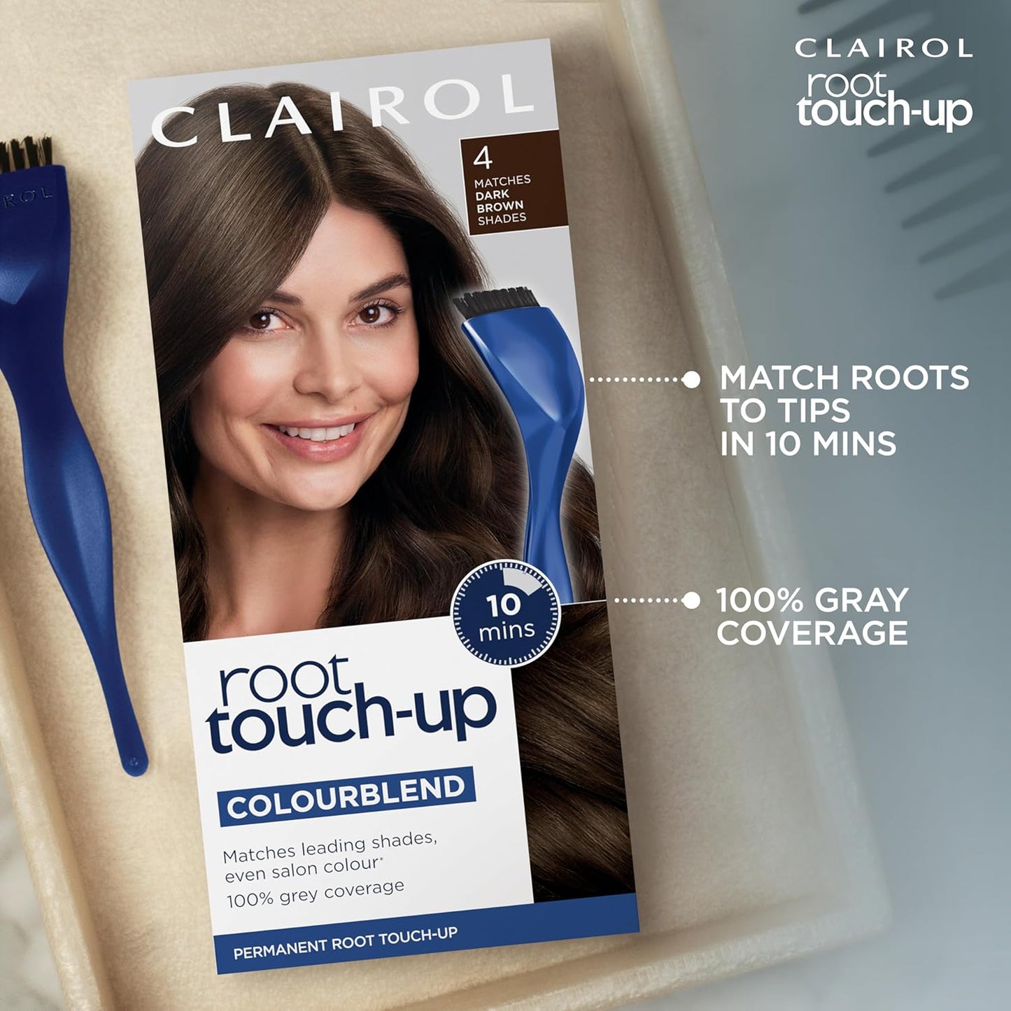 Clairol Root Touch-Up Permanent Hair Dye, 6 Light Brown