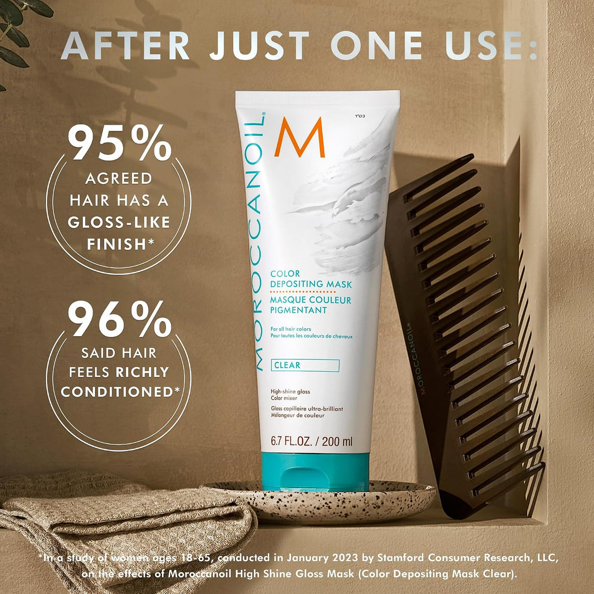 Moroccanoil High Shine Gloss - Colour Depositing Mask Clear