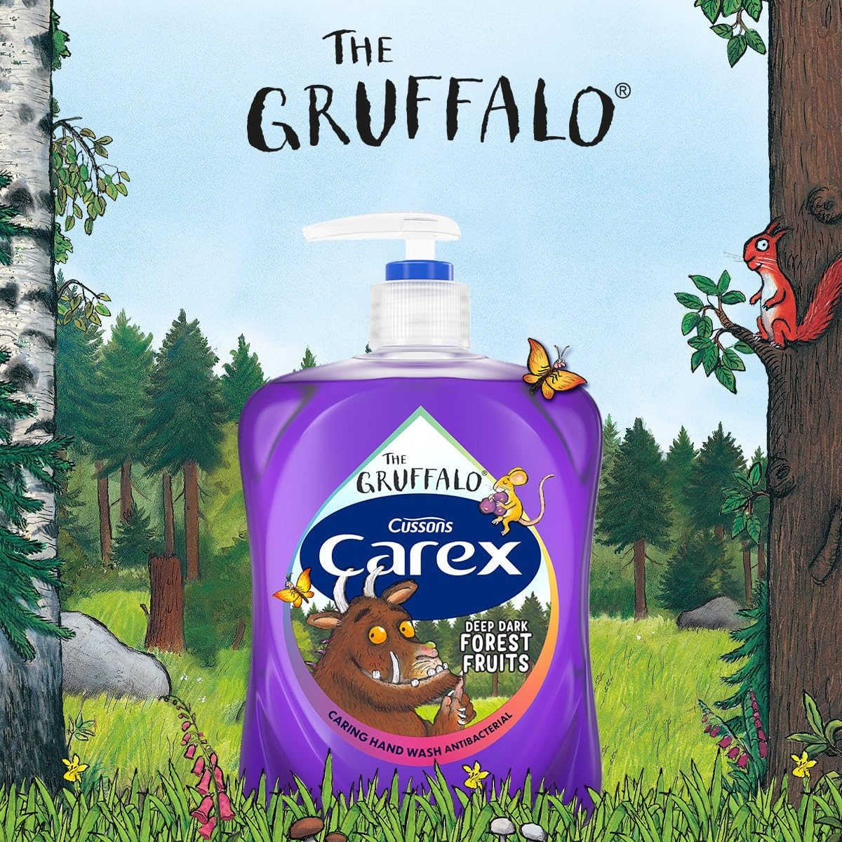 Carex Gruffalo Deep Dark Forest Fruits Antibacterial Hand Wash 6x250ml