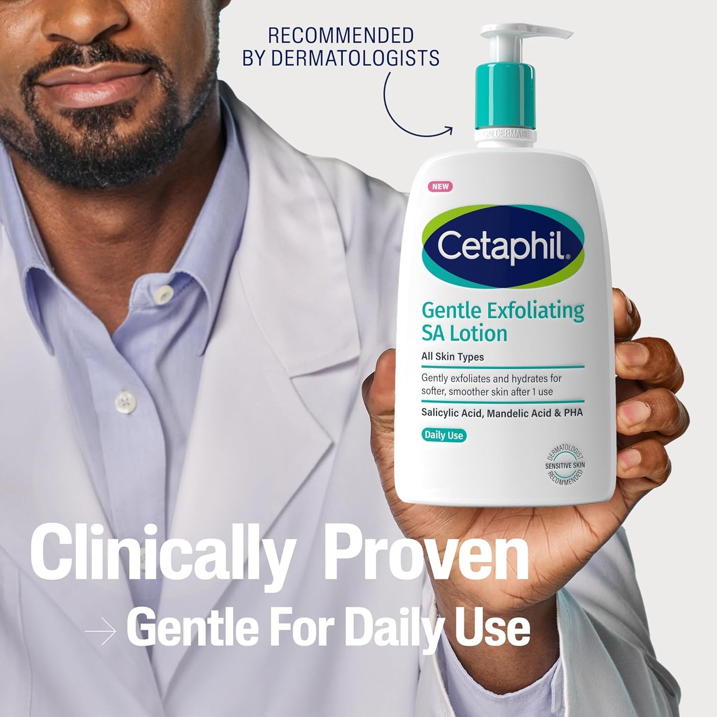 Cetaphil Gentle Smoothing Salicylic Acid Lotion, SA Face Cream & Body Moisturiser for Dry, Rough & Bumpy Skin 236ml, Packaging May Vary