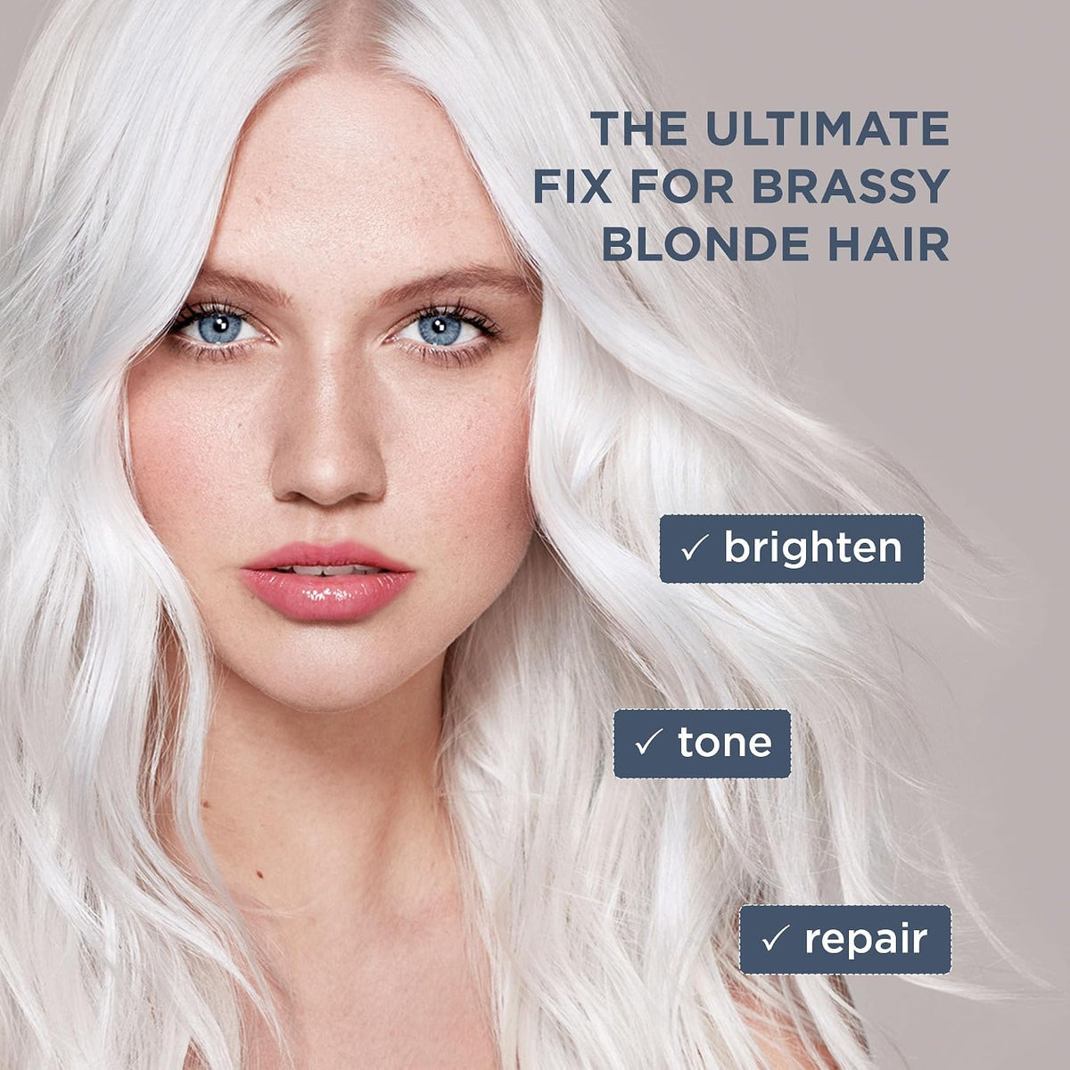 Jerome Russell Bblonde Brighten & Repair ICE WHITE Toner | 150ml | Neutralises Brassiness | Bright Ice White Blonde Results | Bond-Building Care | Ammonia-Free | Vegan Formula