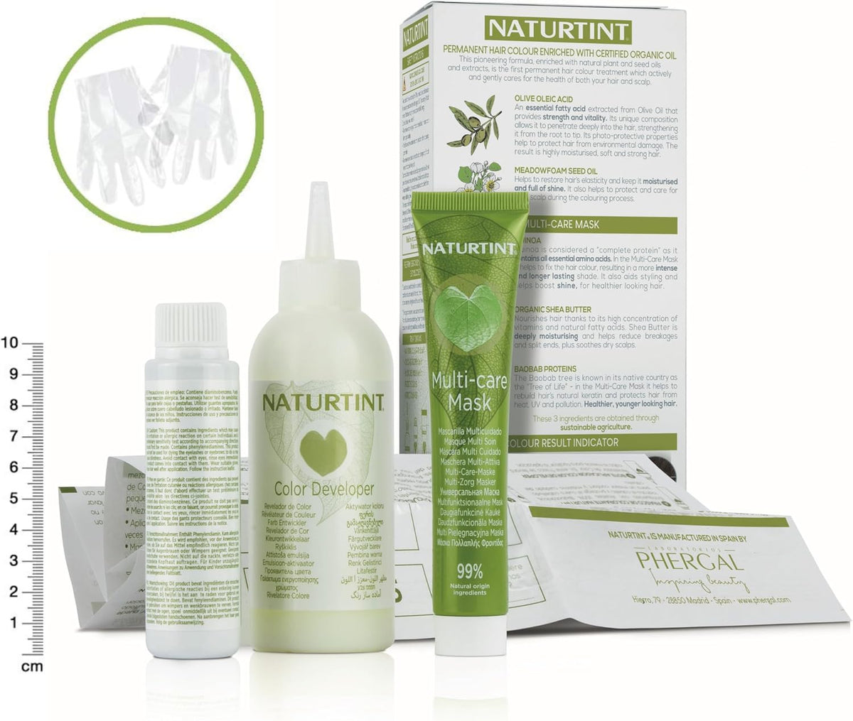 Naturtint Permanent Hair Colour Gel 3N Dark Chestnut Brown, Plant Enriched, Biobased, Ammonia Free, Long Lasting Grey Coverage and Radiant Colour, Nourishment and Protection