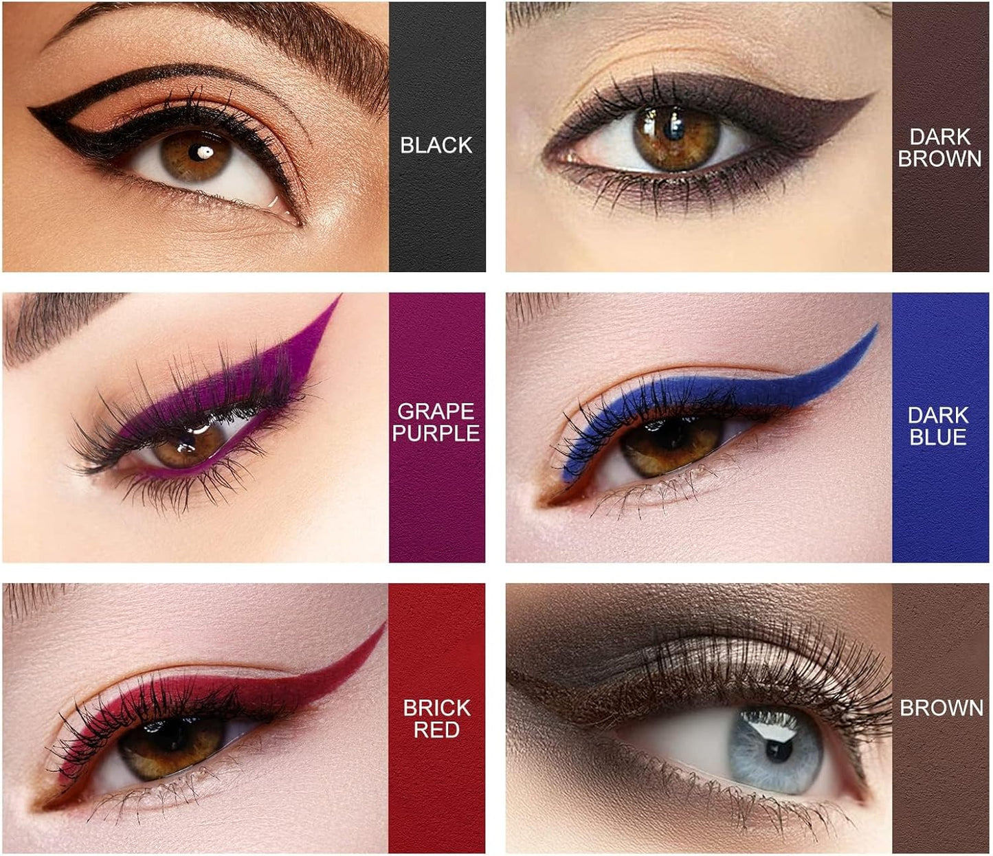 Ownest 14 Colors Eye Shadows Eyeliner Pen Set, Metallic Eyeliner Pencil Glitter Eye Liner for Women Eye Liner Professional Eye Makeup Set Colorful Eye Color