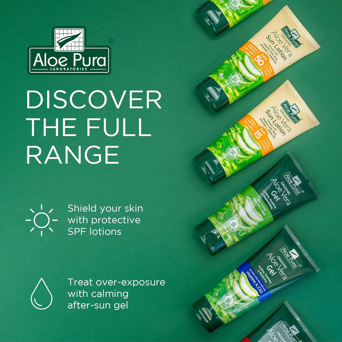 Aloe Pura, Organic Aloe Vera Gel, Natural, Vegan, Cruelty Free, Paraben & SLS Free, Cooling, Soothing, 100ml