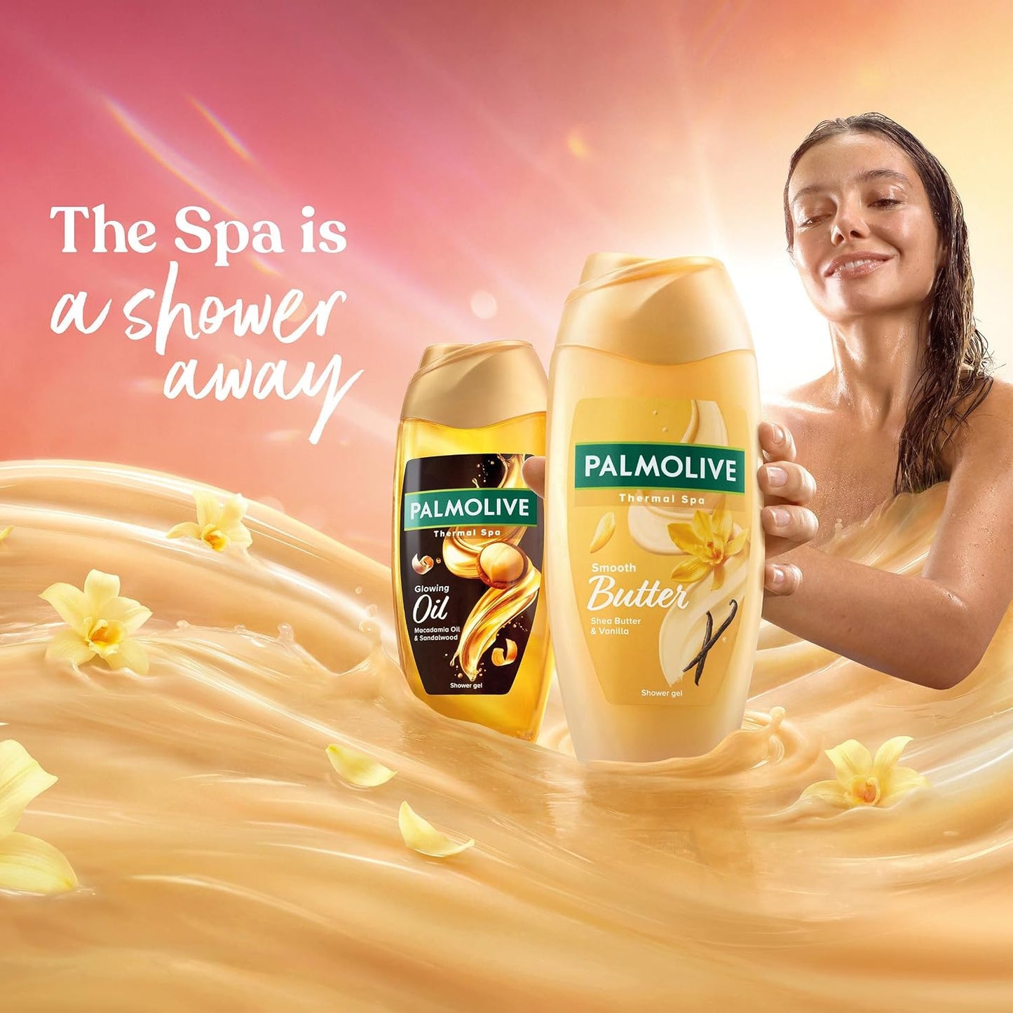 Palmolive Thermal Spa Glowing Oil Body Wash 400ml, Scented Shower Gel