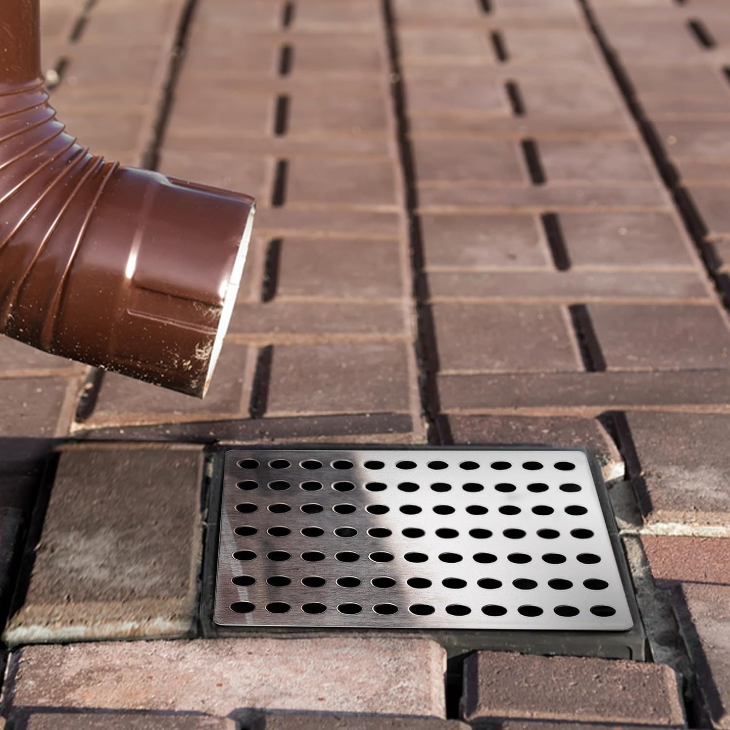Steel Drain Cover 15 X 15cm - Pack of 2 Rustproof Swirl Drain Covers Outdoor & Indoor - Durable Mesh Drainage Covers Suitable as Shower Drain Cover, Garden Leaf Guard (2)