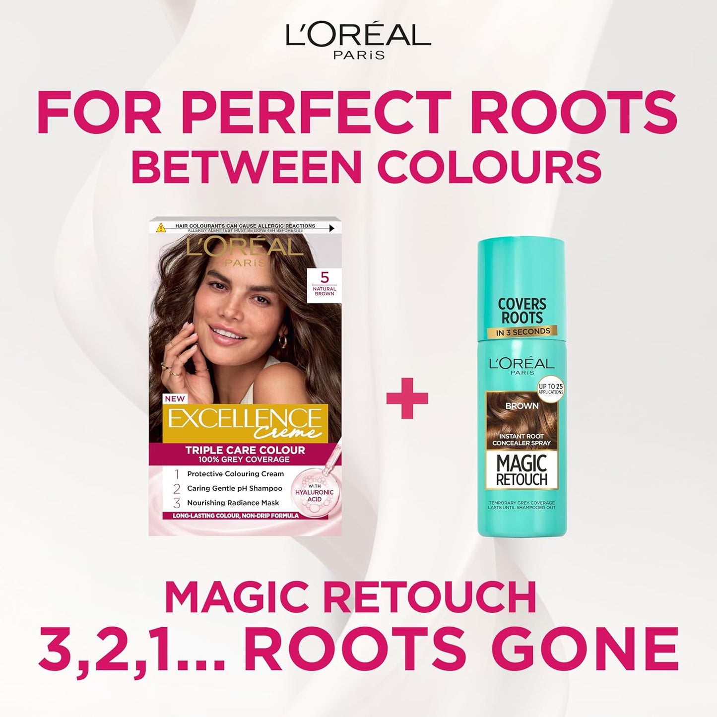 L'Oréal Paris Excellence Crème Permanent Hair Dye, Radiant At-Home Hair Colour with up to 100% Grey Coverage, Pro-Keratin, Up to 8 Weeks of Colour, Colour: 5 Natural Brown
