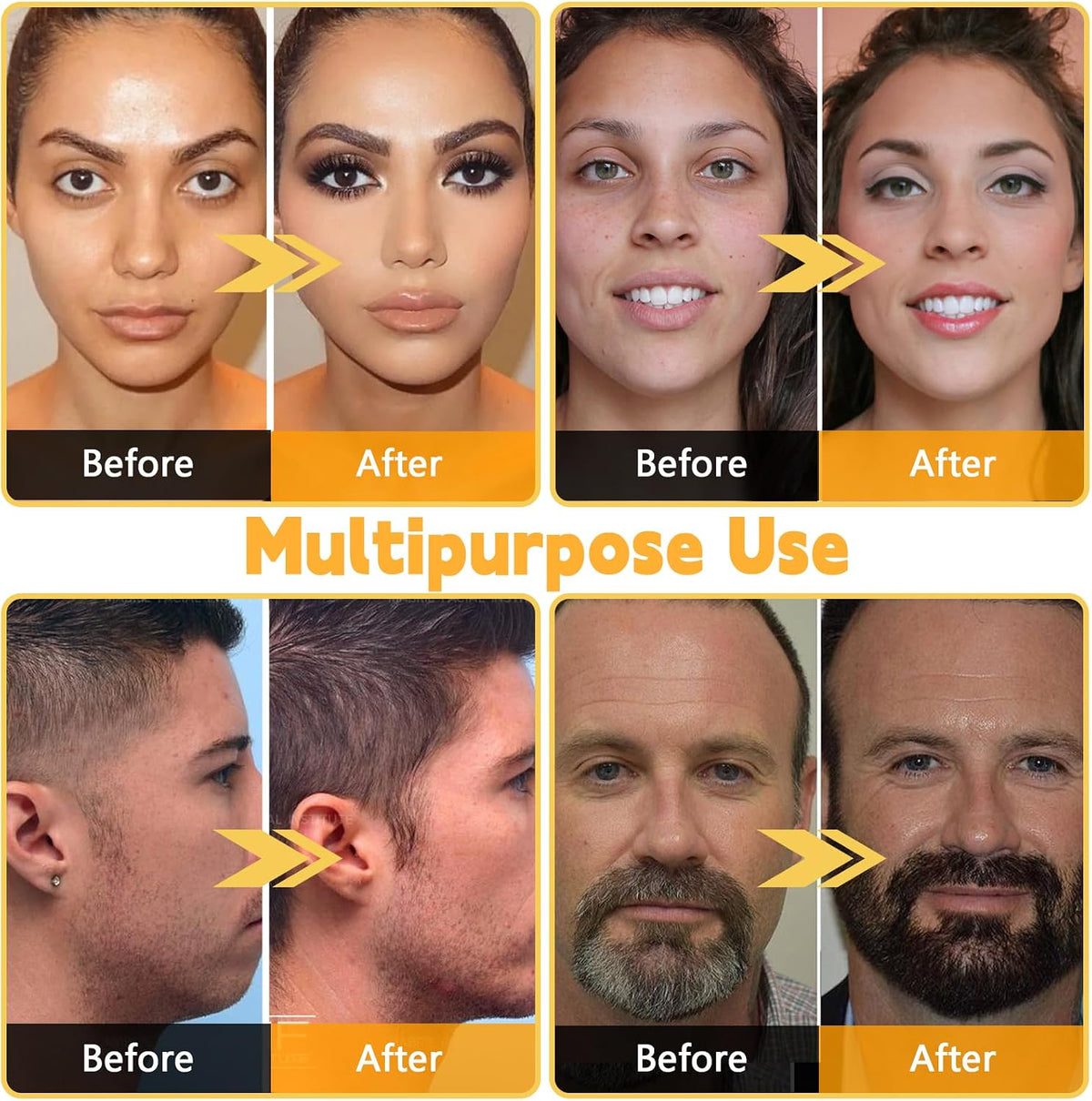 HAIOLORPRO Root Touch Up Dark Brown, Hair Mascara for Grey Hair, Water-Resistant hair Root Colour Touch Up for Women Root Cover Up, Beard Filler for Men, Root Hair Concealer Cover Gray Stick, 0.53oz