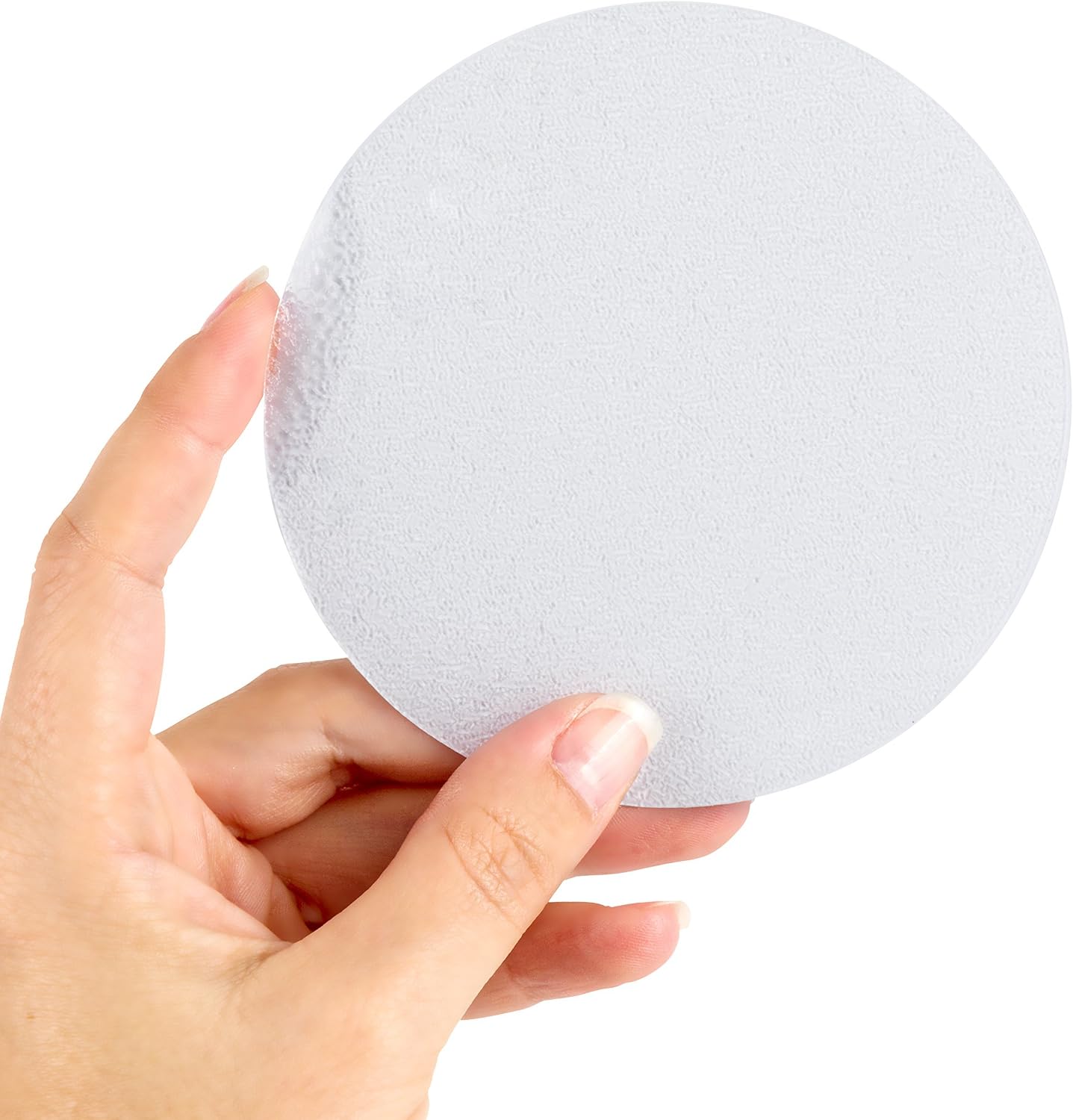 15 Big Transparent Anti-Slip Stickers for Bath and Shower | Textured Non-abrasive Stickers for Better Grip | Discreet Self Adhesive Circles with 4 in (10cm) diameter for better Safety | With Scraper