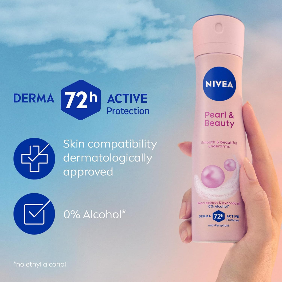 Fresh confidence with NIVEA Pearl & Beauty Anti‑Perspirant Spray
