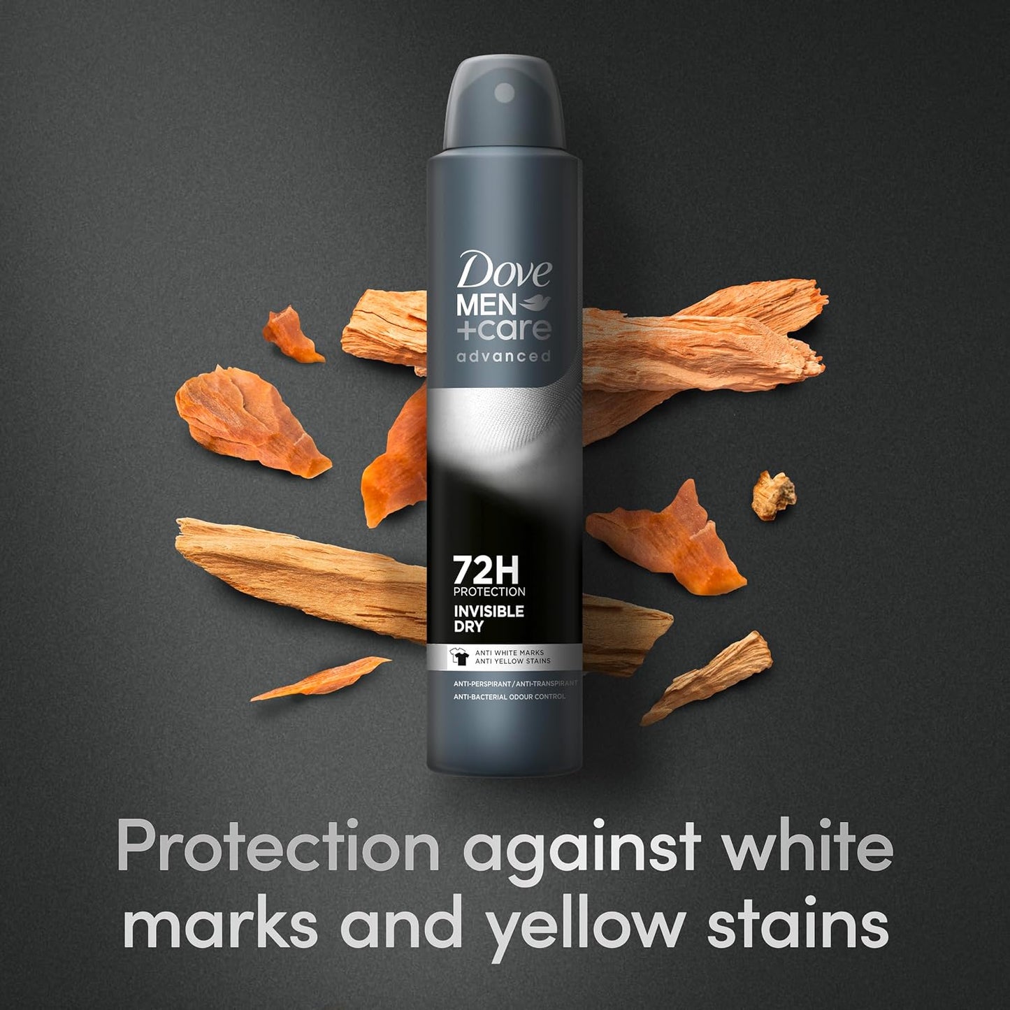 Dove Men+Care Advanced Invisible Dry Anti-Perspirant Aerosol Deodorant Spray with Triple Action technology & ¼ moisturising cream for 72 hour sweat and odour protection 200 ml