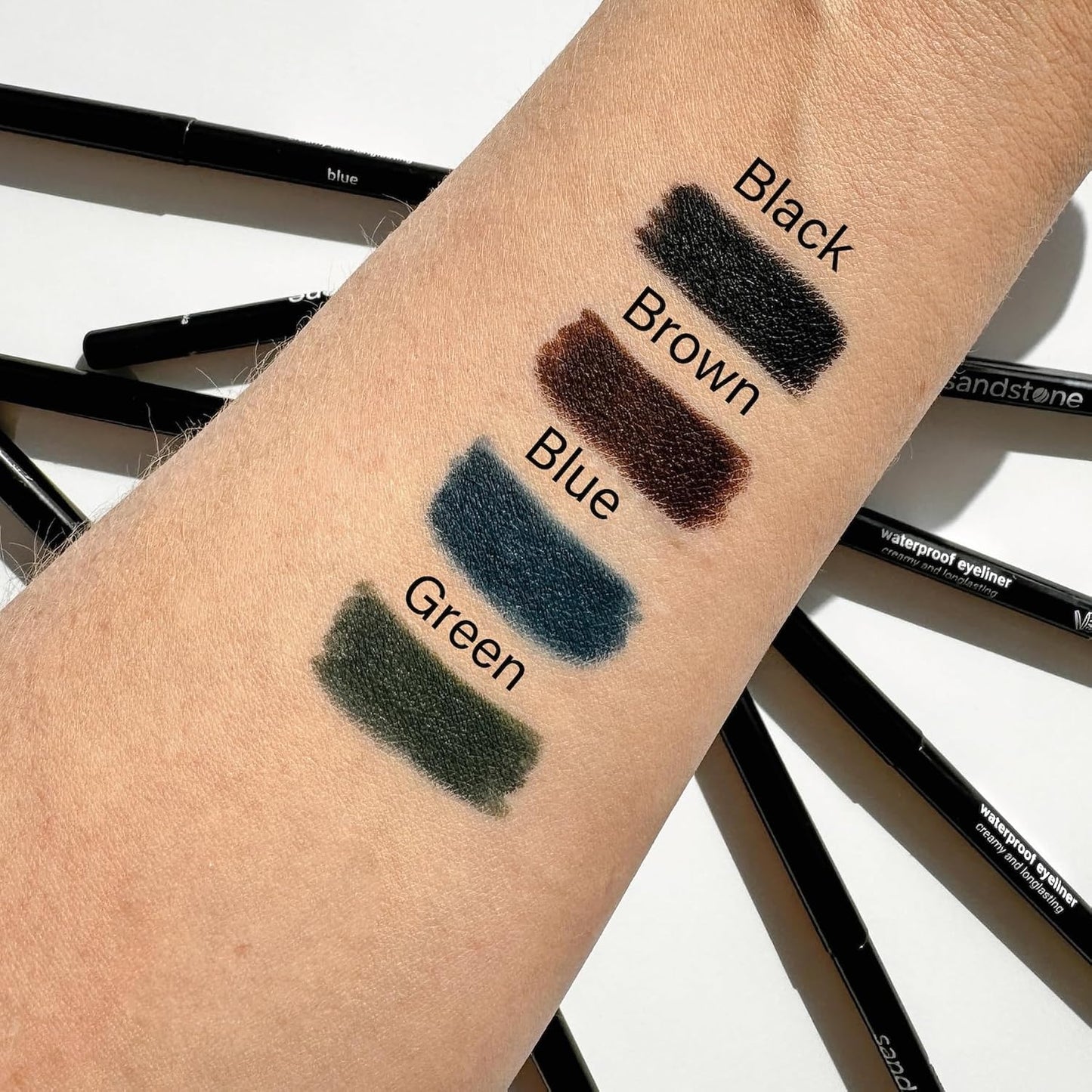 Sandstone Scandinavia Hypoallergenic Waterproof Eyeliner Pencil (Black) | Matte, Smudge-Proof Eye Liner for Sensitive Eyes