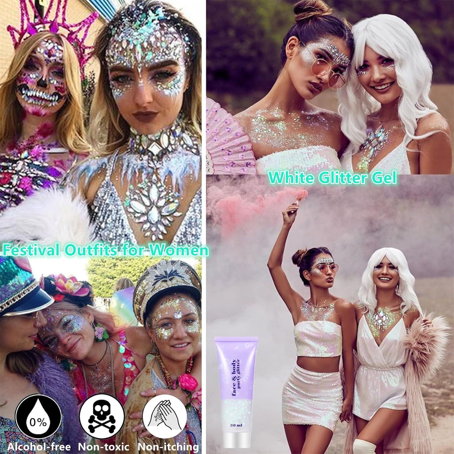 Why the Go Ho Clear White Face Glitter Gel is the Quiet Star of Festival Season