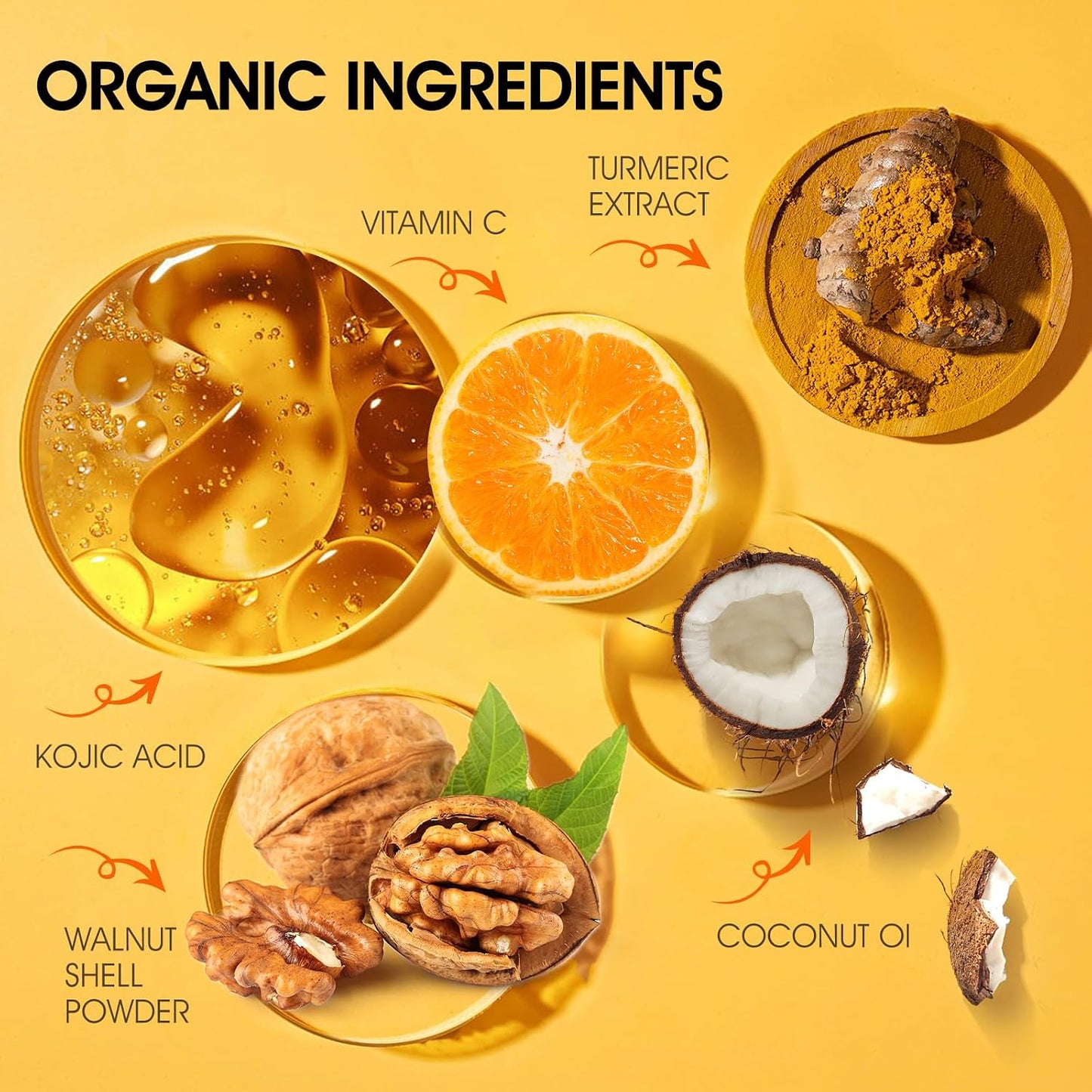 Body Scrub,Turmeric Exfoliating Body Scrub, with Coconut Oil & Vitamin C, Gently Exfoliate Body Hand and Foot Scrub, Natural Deep Cleansing,Moisturized Skin for Women and Men, 11.28oz/320g