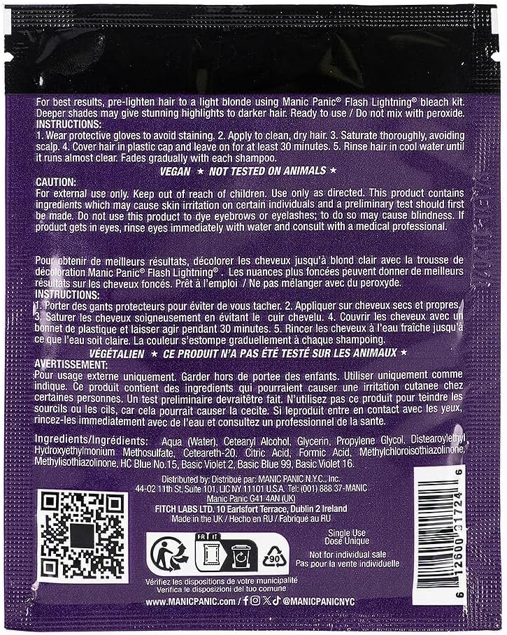 Manic Panic - 50ml Pouch - Classic High Voltage® Hair Dye (Purple Haze®)