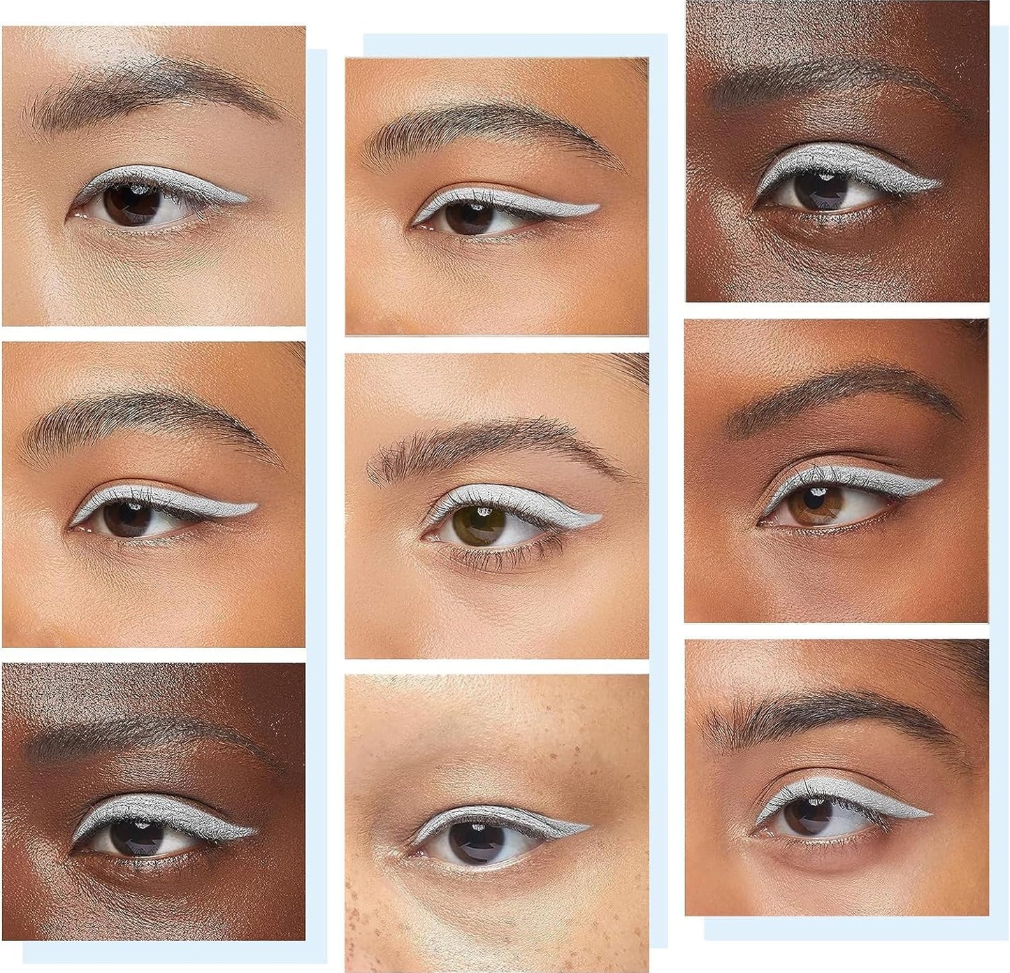 DEJIN White Eye Pencil - 12 Pcs, Eyeliner, Makeup Pencil - For Beginners & Professionals, With Sharpener