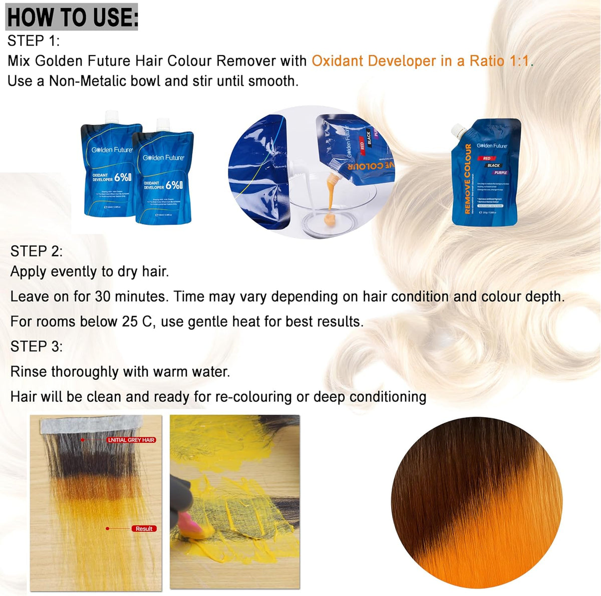 Golden Future Hair Colour Remover-Start Fresh For Your Next Shade, Colour Without Limits
