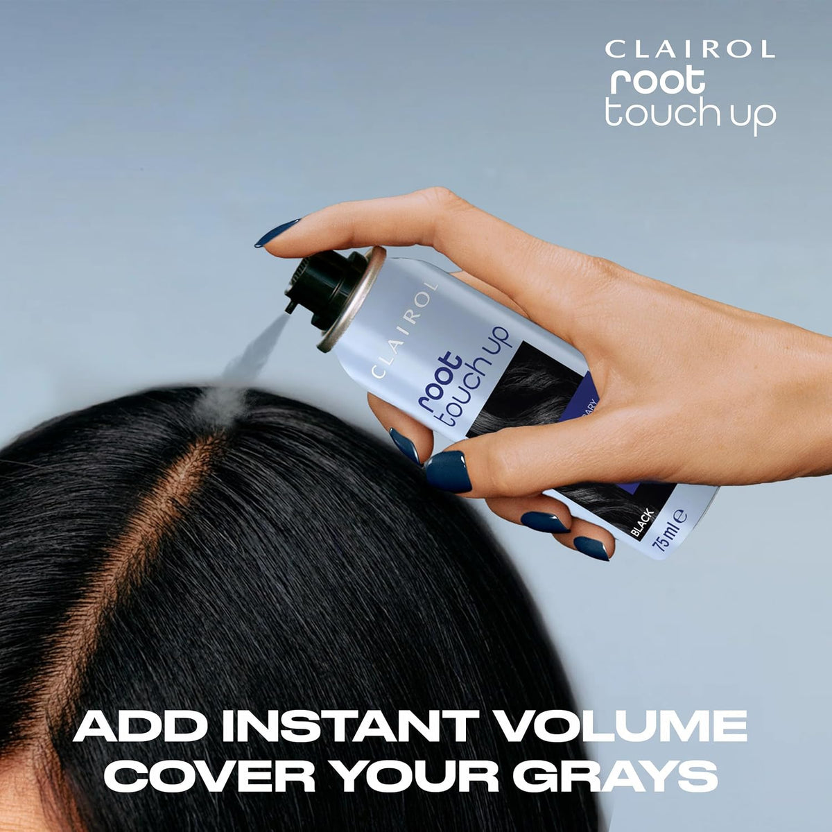 Clairol Root Touch Up Spray, Temporary Grey Coverage & Volume 2-in-1 Spray, Light Brown, 75ML