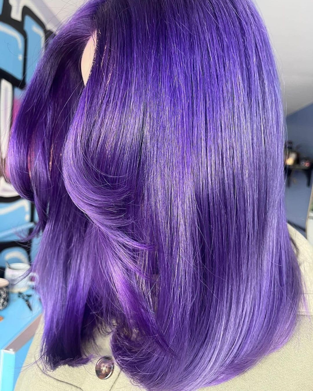 Crazy Color Vibrant Hot Purple Semi-Permanent Hair Dye. Highly Pigmented Royal Purple Conditioning & Oil Nourishing Vegan Formula | No Bleach or Ammonia | 100ml