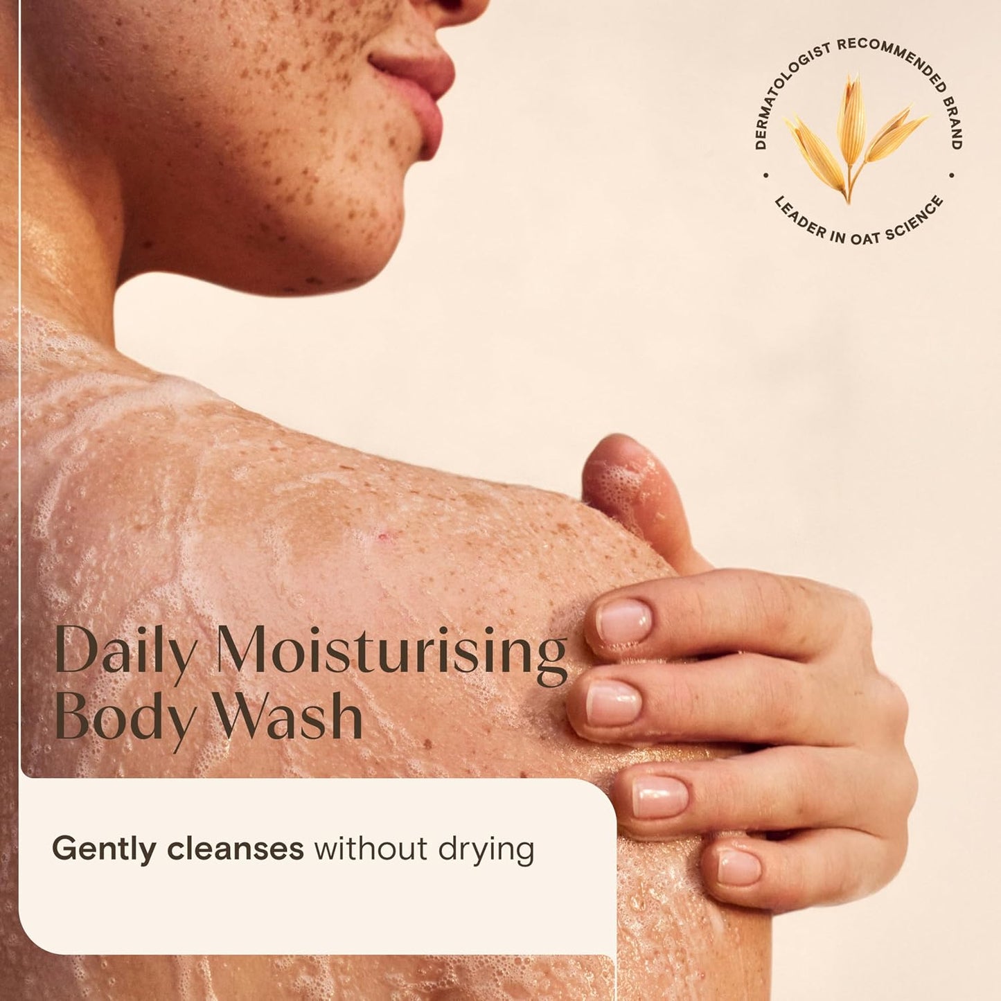 Aveeno Daily Moisturising Body Wash (1x 500ml), Gentle Body Wash with Soothing Colloidal Oatmeal, Nourishing Body Cleanser for Sensitive and Normal to Dry Skin