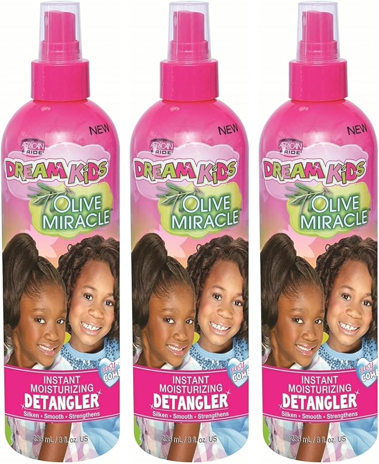 African Pride Dream Kids Olive Miracle Detangler 8oz (3 Pack) by African Pride
