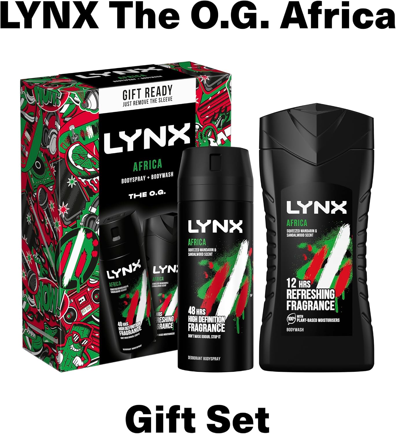 Lynx Africa The O.G. Duo Gift Set Body Wash & Body Spray Deodorant