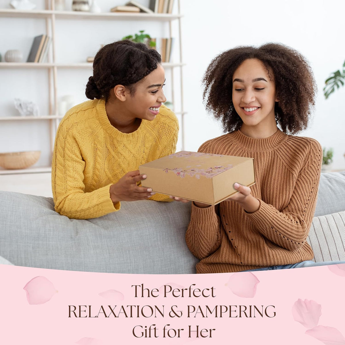 Birthday Gifts for Women with Cherry Blossom - 12 Piece Luxury Spa Gift Set for Her - Relaxation Pamper Hamper Bath Sets - Pamper Gifts for Women