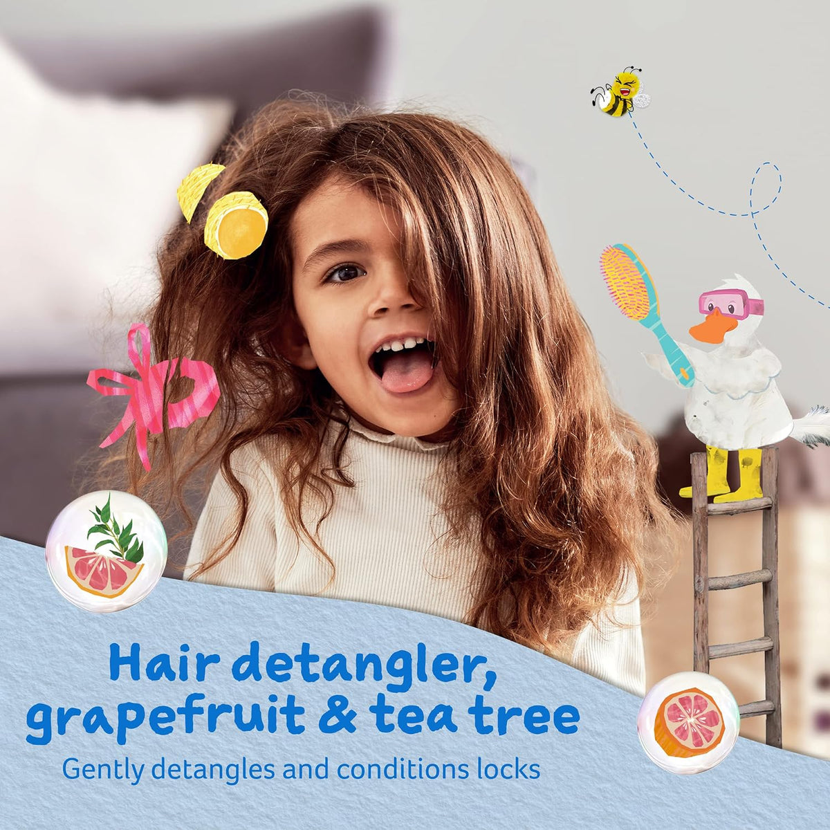 Childs Farm | Kids Hair Detangler 125ml | Grapefruit & Organic Tea Tree | Detangles & Smooths | Suitable for Dry, Sensitive & Eczema-prone Skin