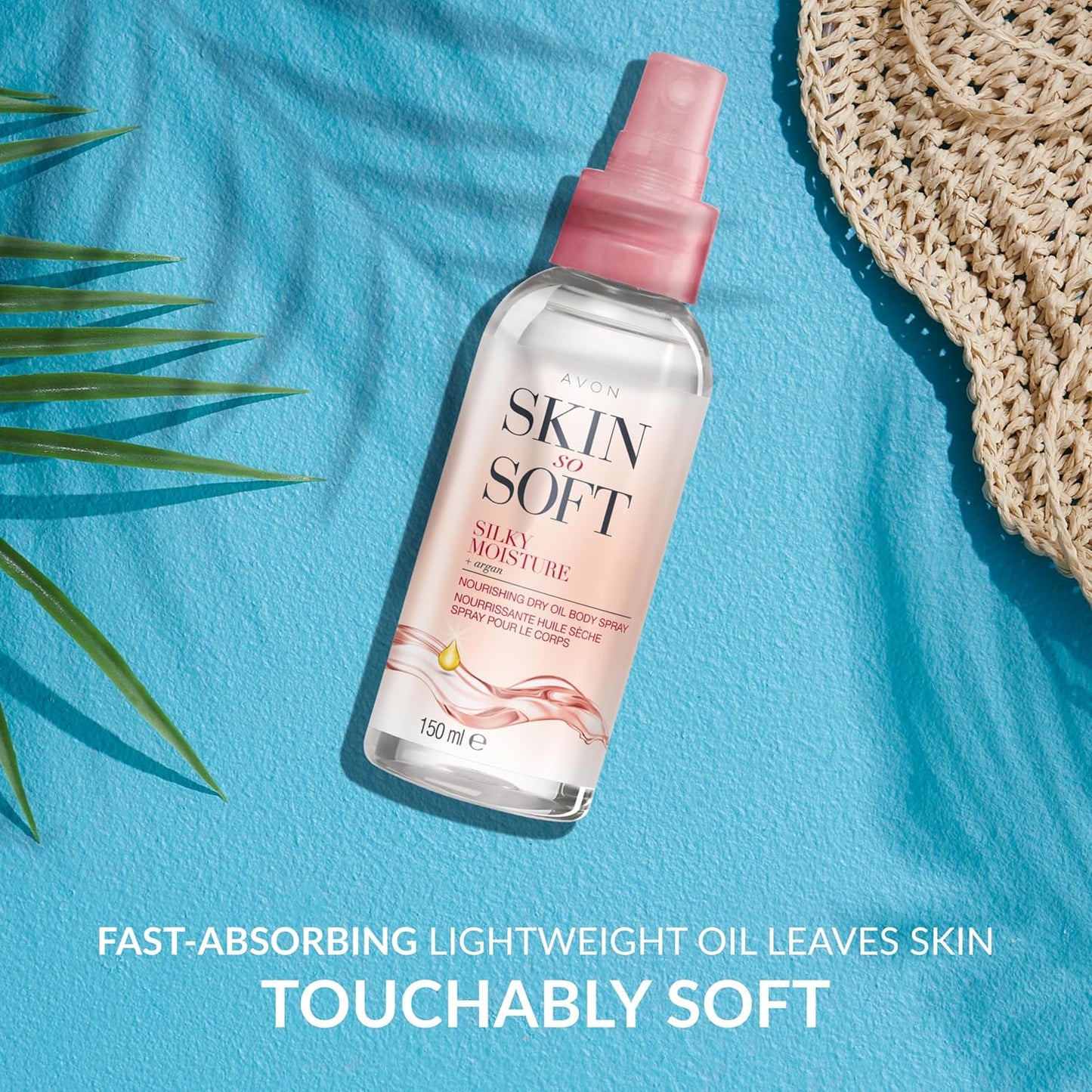 Avon Skin So Soft Silky Moisture Nourishing Dry Oil Spray 150ml, Locks in Moisture, Formulated with Argan Oil, Quick Dry Formula, Cruelty Free