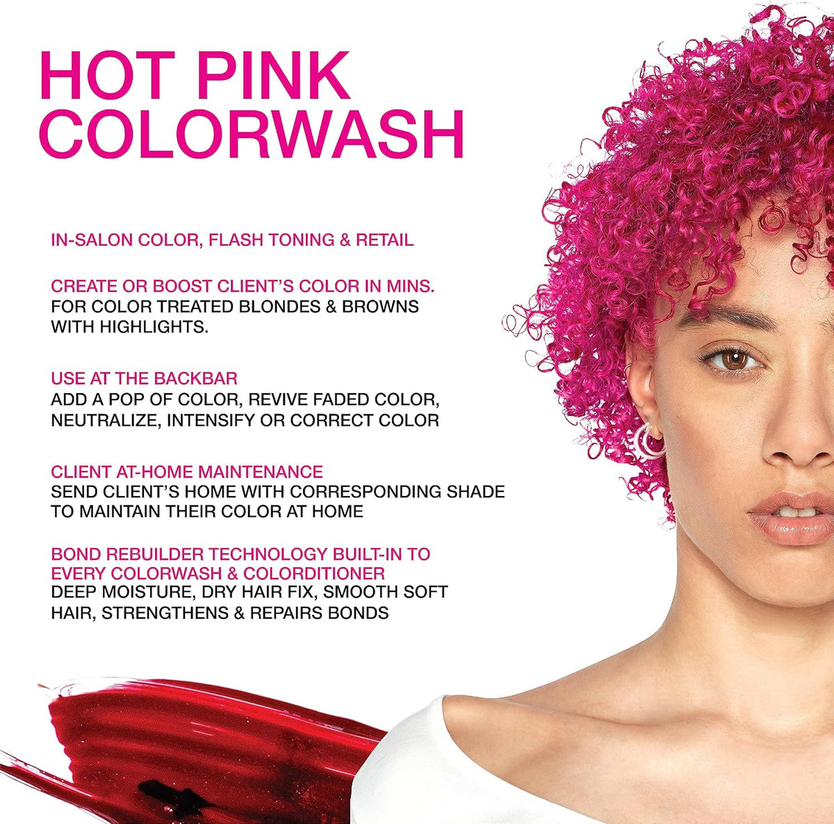 Celeb Luxury Viral Semi Permanent Colorwash Shampoo - Extreme Hot Pink 244ml