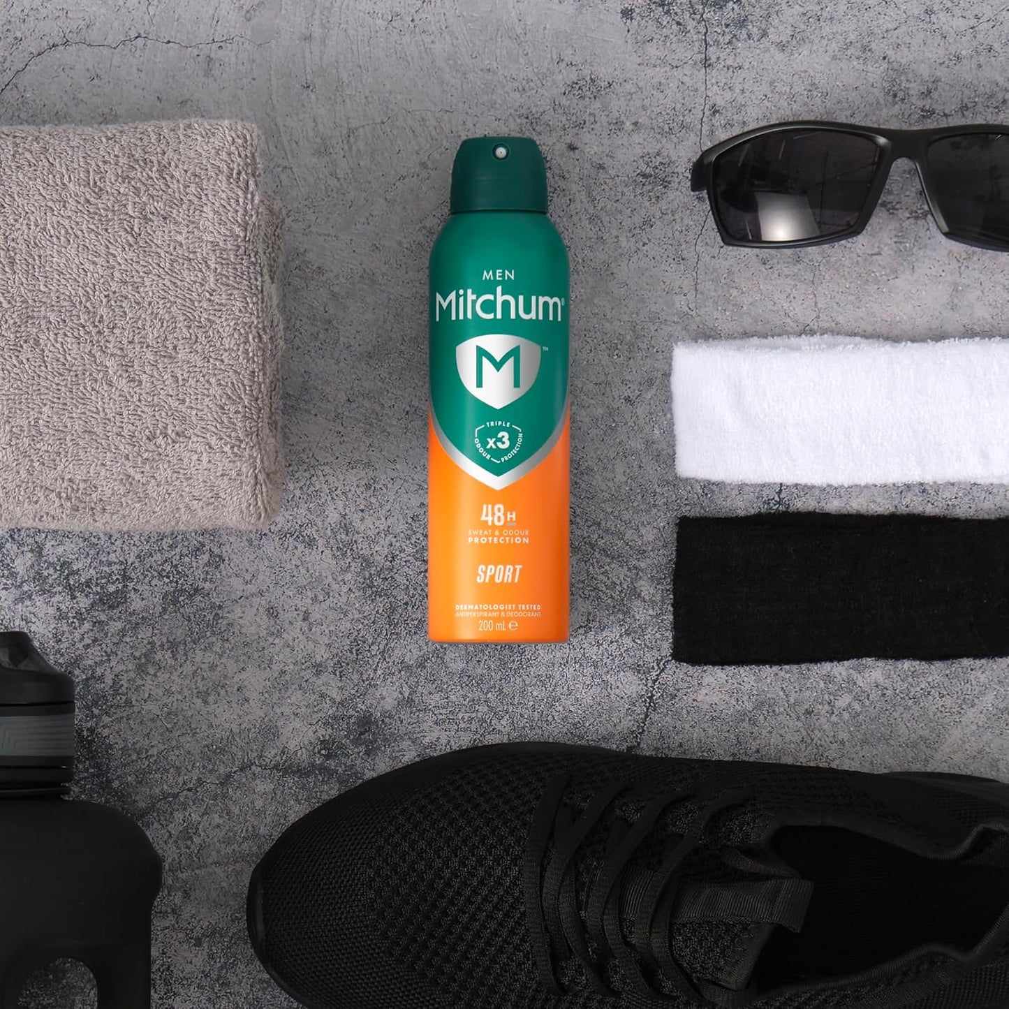Mitchum Men Triple Odor Defense 48HR Protection Aerosol Deodorant & Anti-Perspirant, Sport, 200 ml