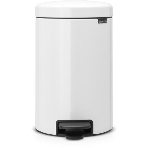 BRABANTIA SILENT CLOSE PEDAL BIN - WHITE (12L)