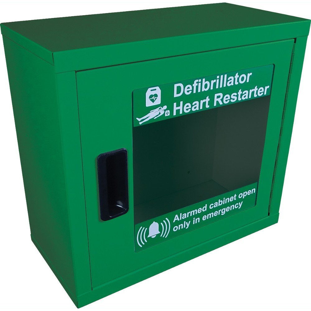 UNIVERSAL AED DEFIBRILLATOR CABINET WITH ALARM