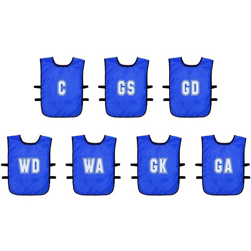 NETBALL MESH TRAINING BIBS (7) - BLUE YOUTHS