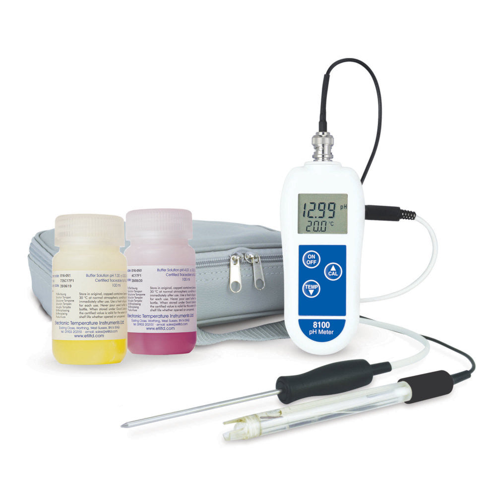 pH & TEMPERATURE METER KIT 8100