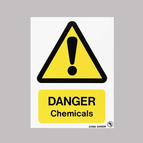 DANGER CHEMICALS SIGN