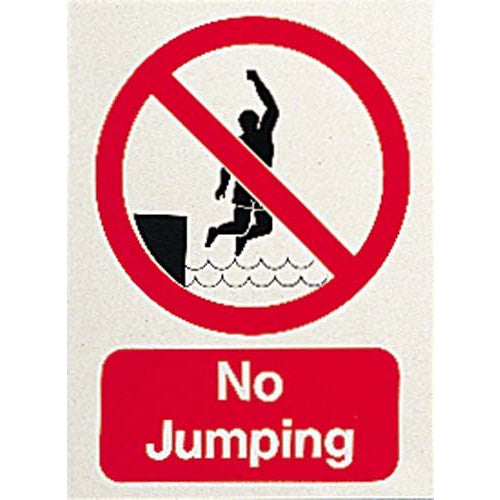 NO JUMPING SIGN