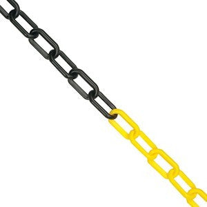 PLASTIC CHAIN LINK - BLACK/YELLOW (25m)