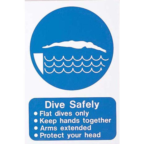 DIVE SAFELY SIGN LARGE