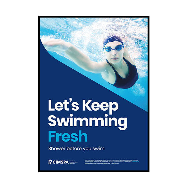 CIMSPA LETS KEEP SWIMMING FRESH 'SHOWER' POSTER