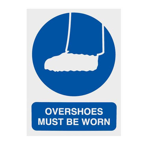 OVERSHOES MUST BE WORN SIGN