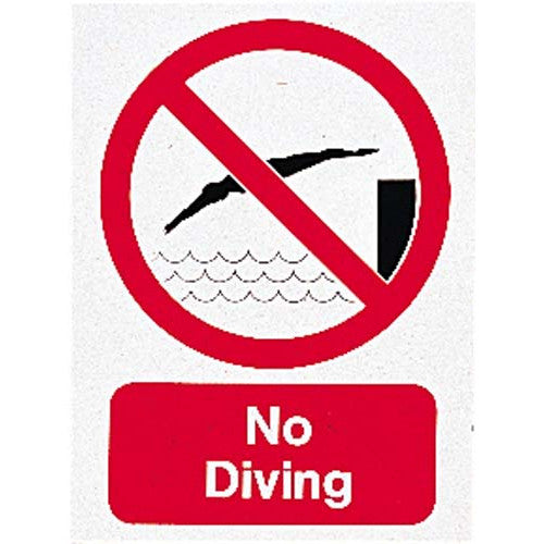 NO DIVING SIGN - SMALL