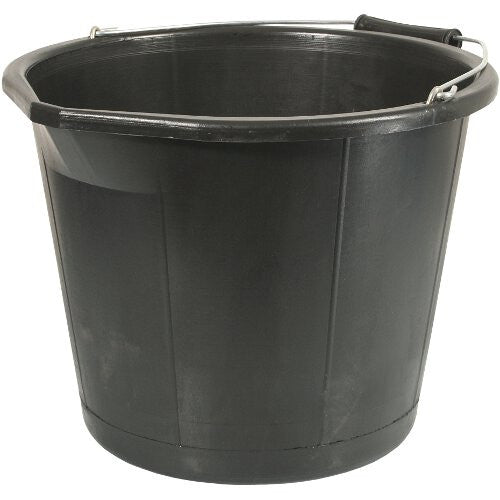 PLASTIC BUCKET - BLACK (14L)