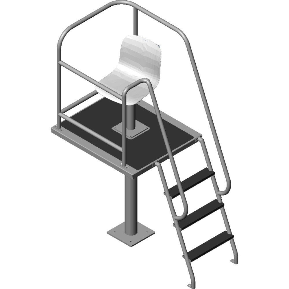 PEDESTAL LIFEGUARD CHAIR WITH SWIVEL SEAT