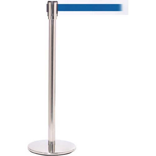 RETRACTABLE BELT BARRIER - POST & BASE (STAINLESS STEEL)