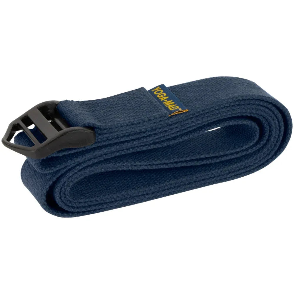 YOGA-MAD ORGANIC COTTON CINCH YOGA BELT - BLUE (2.5m)