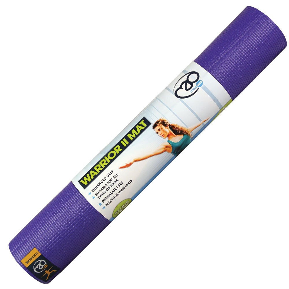 YOGA-MAD WARRIOR II YOGA MAT - PURPLE (4mm)