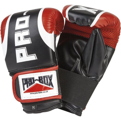 PRO-BOX PU PRESHAPED PUNCHBAG MITTS - BLACK (SMALL)