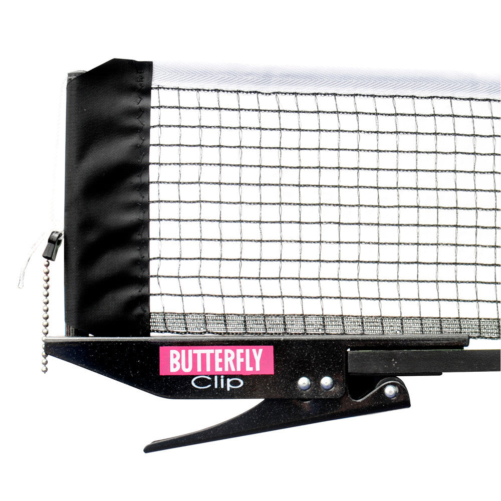 BUTTERFLY CLIP TABLE TENNIS NET & POST SET
