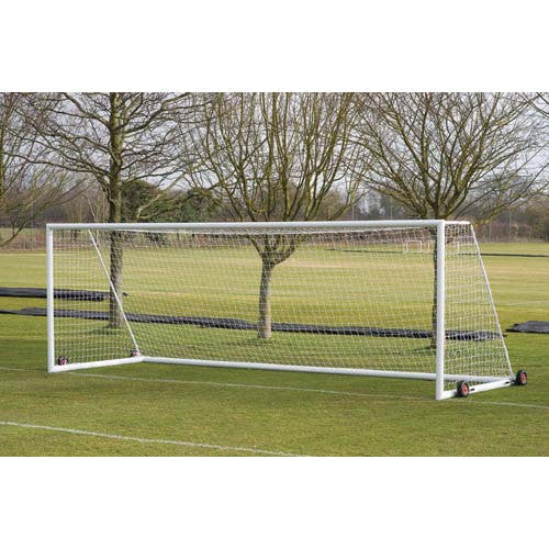 4G WEIGHTED PORTAGOAL FOOTBALL GOAL POSTS - JUNIOR (6.40m x 2.13m)